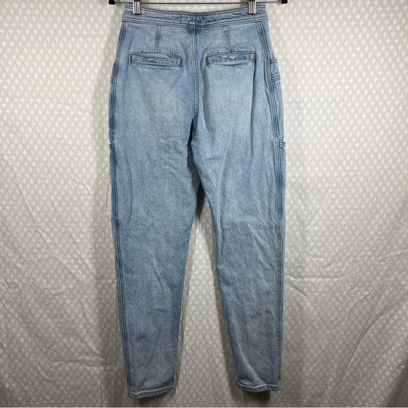 Free People We The Free Light Wash Cargo High Rise Jeans - Picture 4 of 4